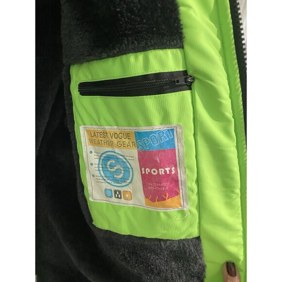 SUOKENI Women's Waterproof, reflectors green Ski Snowboarding women's Jacket (S) - Picture 8 of 10